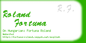 roland fortuna business card